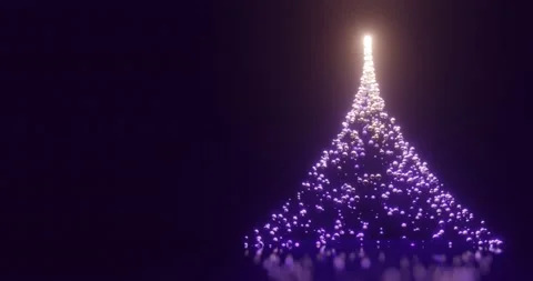 Abstract christmas tree holiday background 3d animation Stock Footage 218391831