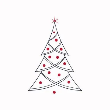 Abstract christmas tree icon Stock Illustration