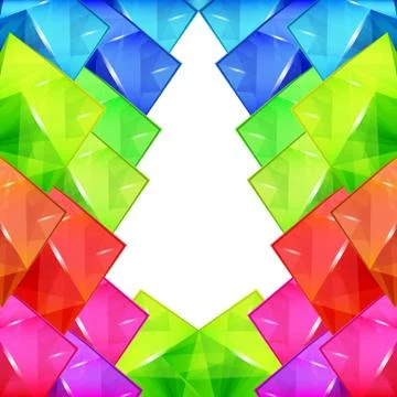 Abstract christmas tree. Stock Illustration