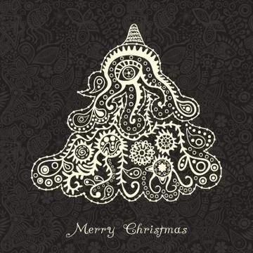 Abstract christmas tree Stock Illustration