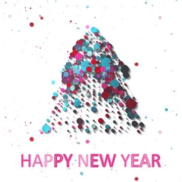 Abstract Christmas tree Stock Illustration