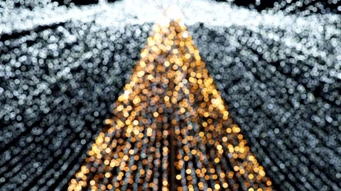 Abstract Christmas tree made by blurred light Stock Footage 145773787