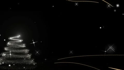 Abstract Christmas tree made of light particles Stock Footage 340749823