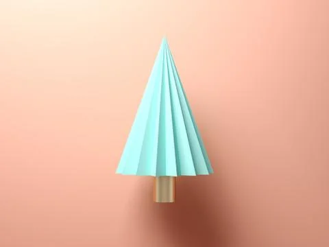 Abstract christmas tree on pink background Stock Illustration