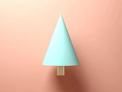Abstract christmas tree on pink background Stock Illustration