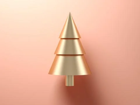 Abstract christmas tree on pink background Stock Illustration