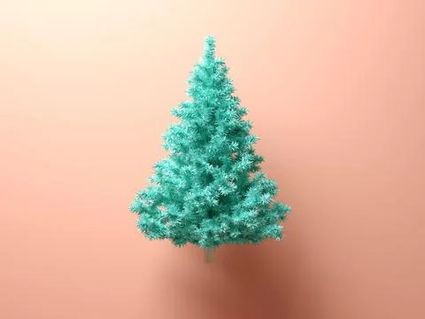 Abstract christmas tree on pink background Stock Illustration