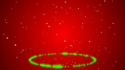Abstract Christmas tree snow falling against red background Stock Footage 118576331