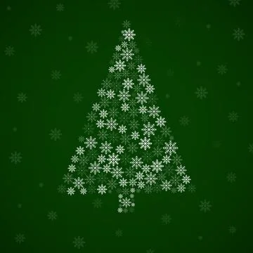 Abstract Christmas tree of snowflakes. Vector illustration Stock Illustration