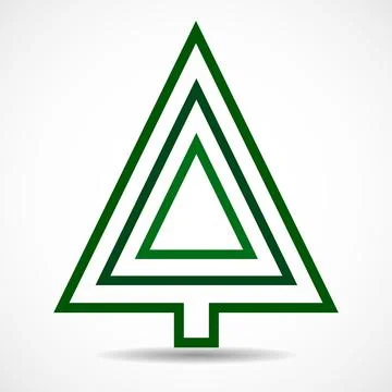 Abstract Christmas tree of triangles. New Year's card Stock-Illustration