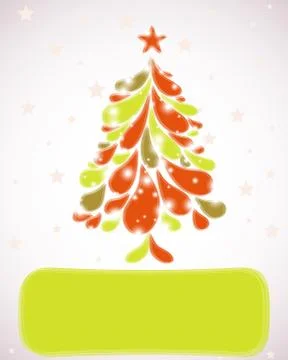 Abstract christmas tree. Vector background Stock Illustration