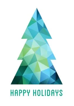 Abstract Christmas tree, vector Stock Illustration
