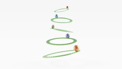 Abstract christmas tree on white bg able to loop Stock Footage 314647454