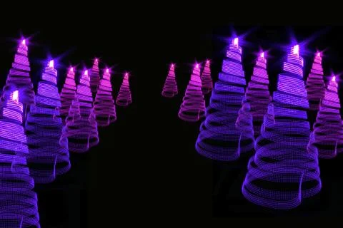Abstract christmas trees Stock Illustration