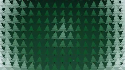 Abstract Christmas Trees Pattern, Repeating Green Forest Background, Festiv.. Stock Footage 346660843