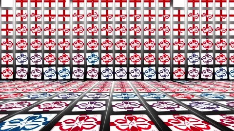 Abstract christmas wall with gift boxes texture surface. Moving presents in  Stock Footage 246678771