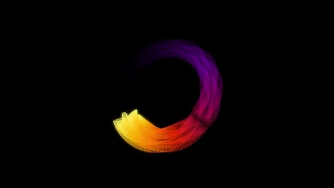 Abstract Chroma Flora Spiral Seamless motion  Loop Stock-Footage 343200783