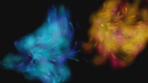 Abstract Chroma Flow - Fluid Ink Simulation Seamless Loop with Stock Footage 340875553