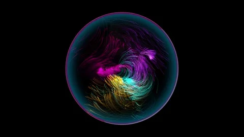 Abstract Chroma Fluidic Goblet Seamless Loop with solid theme Stock Footage 343206668