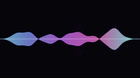 Abstract Chroma Frequency Horizon Seamless  motion Loop Stock Footage 343206664