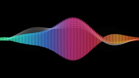 Abstract Chroma Sonic Waveform Solid Theme Seamless Motion Loop 스톡 동영상 343206949