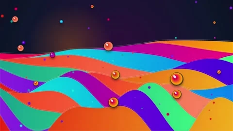 Abstract Chromatic Rhapsody Waves Seamless Motion Loop 스톡 동영상 343206951