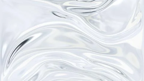 Abstract Chrome background glass wave. Shimmering texture 3d render Stock Illustration