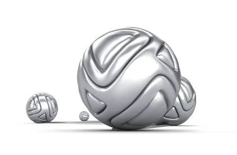 Abstract chrome balls isolated on white Stock Illustration