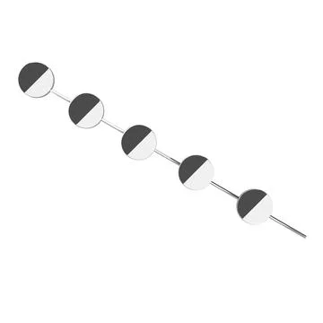 Abstract chrome geometric shapes isolated on white background. 스톡 일러스트