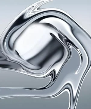 Abstract chrome Stock Illustration