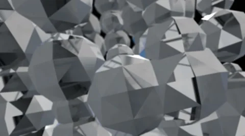 Abstract Chrome Objects Background Loop Stock Footage 53500115
