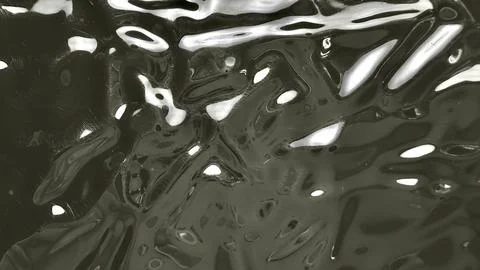 Abstract chrome texture with liquid ripples and glossy metallic highlights fo Fotos de archivo