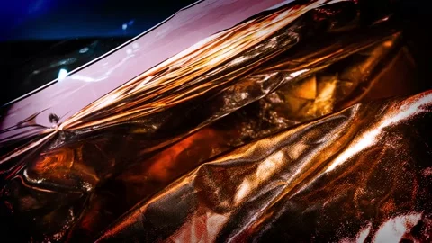 Abstract Chrome Textured Stop Motion Background Loop Video stock 203754619