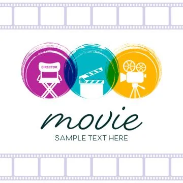 Abstract cinema poster design Stock-Illustration