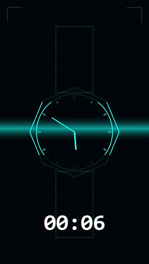 Abstract cinematic digital timer countdown overlay on dark futuristic screen 動画素材 344940627