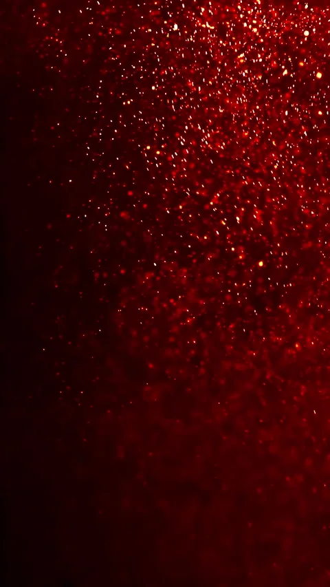 Abstract Cinematic Glowing Red Particles Background. Vertical video. Stock Footage 270914532