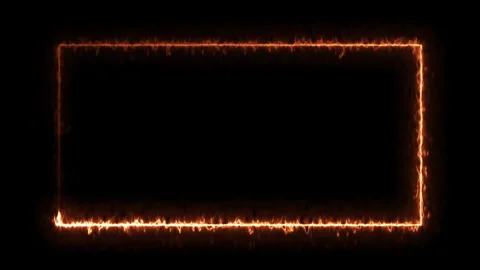 Abstract cinematic orange fire border Stock Footage 337874020