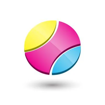 Abstract circle 3d icon logo template design Stock Illustration