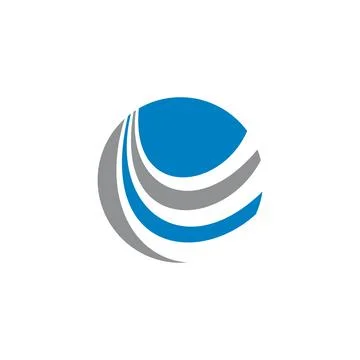 Abstract Circle 5 logo template Stock-Illustration