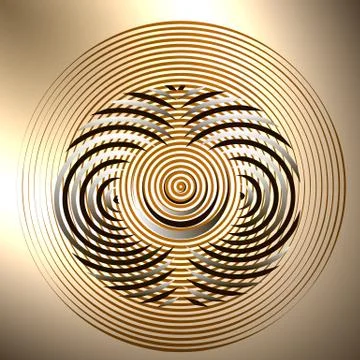 Abstract circle against the background of gradient. Illustrazione stock