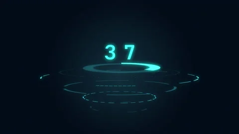 Abstract Circle and line HUD technological futuristic elements.particle data  Stock Footage 219217447