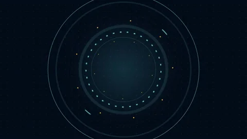 Abstract Circle and line HUD technological futuristic elements.particle data  Stock Footage 219725487
