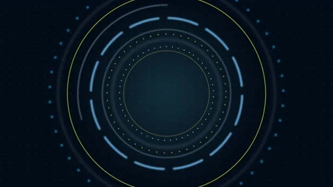 Abstract Circle and line HUD technological futuristic elements.particle data  Stock Footage 219725521