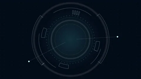 Abstract Circle and line HUD technological futuristic elements.particle data  Stock Footage 219729417