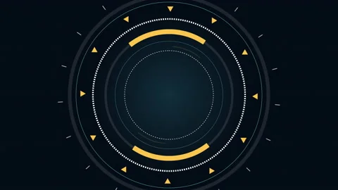 Abstract Circle and line HUD technological futuristic elements.particle dat.. Stock Footage 224628403