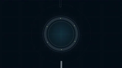 Abstract Circle and line HUD technological futuristic elements.particle dat.. Stock Footage 226113542