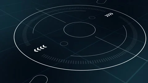 Abstract Circle and line HUD technological futuristic elements.particle dat.. Stock Footage 229228162