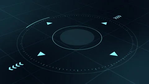 Abstract Circle and line HUD technological futuristic elements.particle dat.. Stock Footage 229229142