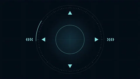 Abstract Circle and line HUD technological futuristic elements.particle dat.. Stock Footage 229229474