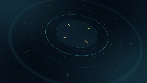 Abstract Circle and line HUD technological futuristic elements.particle dat.. Stock Footage 229230098